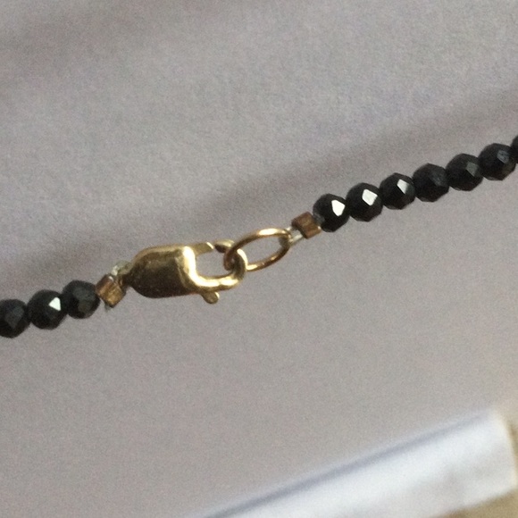 14K Black Spinel & Pearl Necklace - Picture 3 of 5